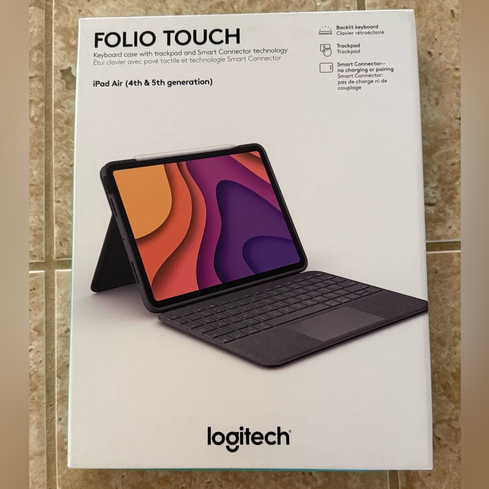 Logitech Gray Keyboard Case for iPad Air gen 4 & 5